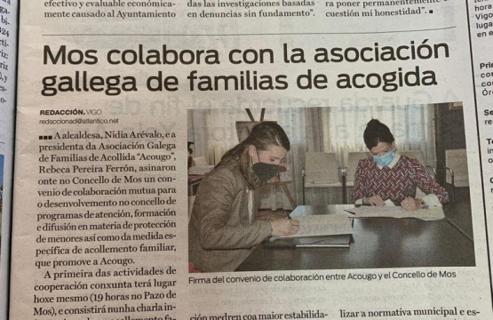 Firma do convenio de colaboración entre ACOUGO e o Concello de Mos